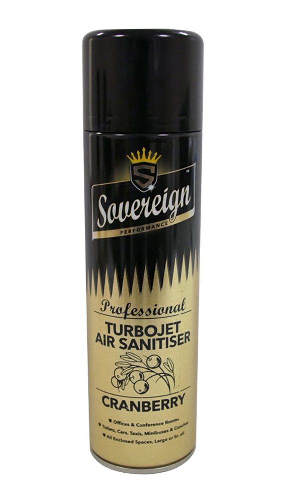 Sovereign Turbojet Air Sanitiser (Stronger than Freshener) Spray - Rids Odours - 500ML Cans (1)