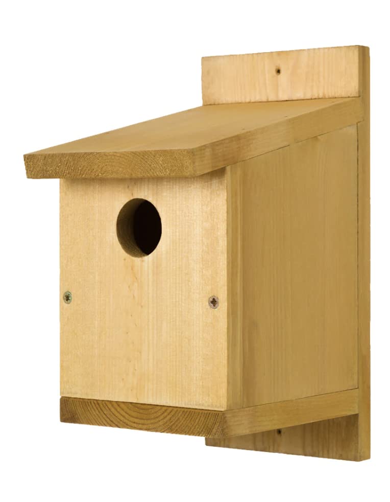 Classic Nest Box x 1 Wooden Wild Bird House SMF