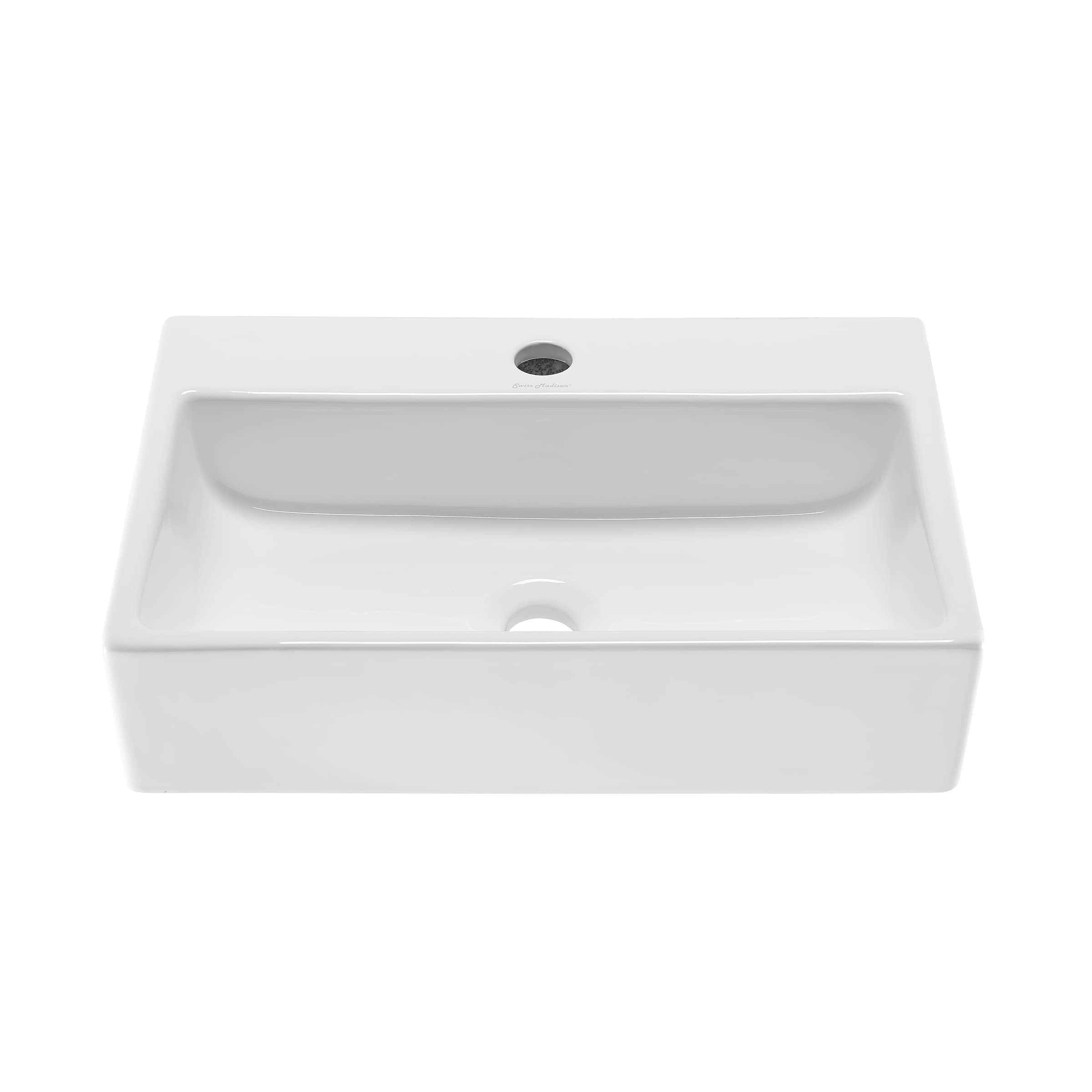 Swiss Madison SM-VS203 Claire 20" Rectangle Vessel Sink, Glossy White