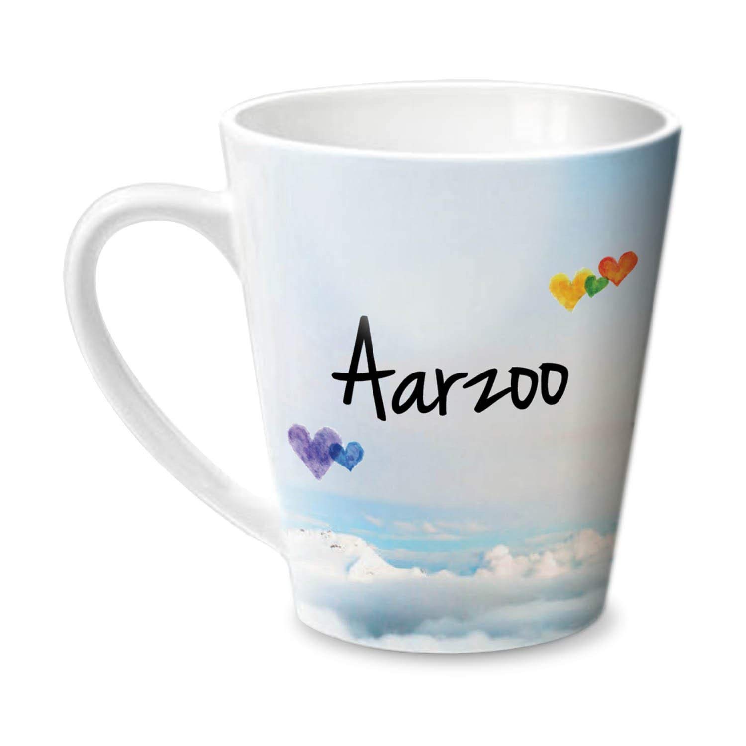 Hot MuggsSimply Love You Aarzoo Conical Personalised Name Ceramic, 315ml, 1 Unit