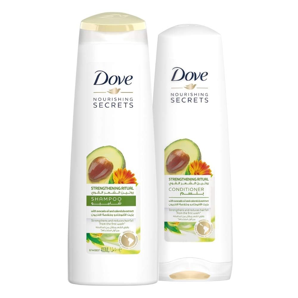 Dove Strengthening Ritual Shampoo Avocado Oil and Calendula Extract, 400 ml + Conditioner, 320 ml