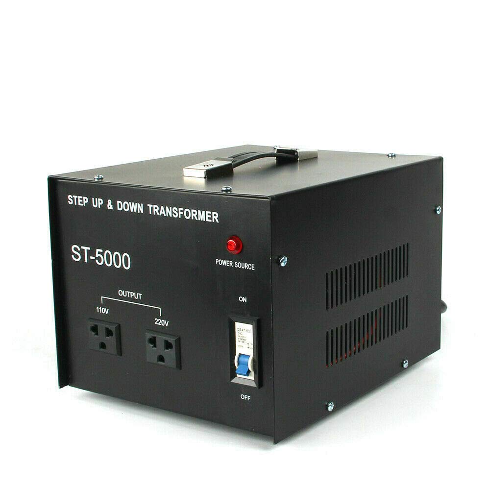 5000W Voltage Power Converter Voltage Converter Transformer, Step Up Step Down Power Converter, Converts 220V to 110V and 110V to 220V - Fuse Protected 110V⇋220V (USA Stock) (ST5000)