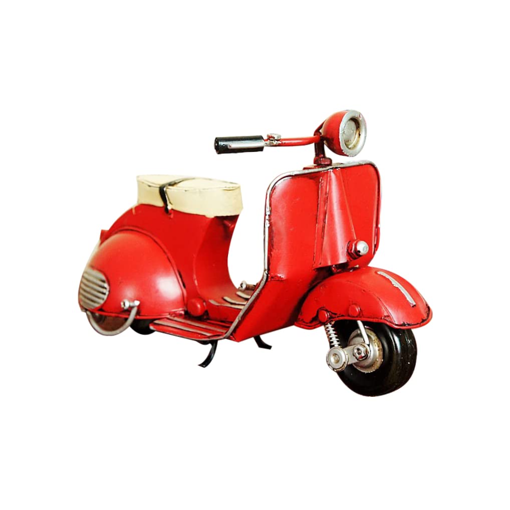 Retro Classic Mini Scooter Model Ornaments Metal Motorcycle Model Home Accessories Gift for Art Vintage Collection