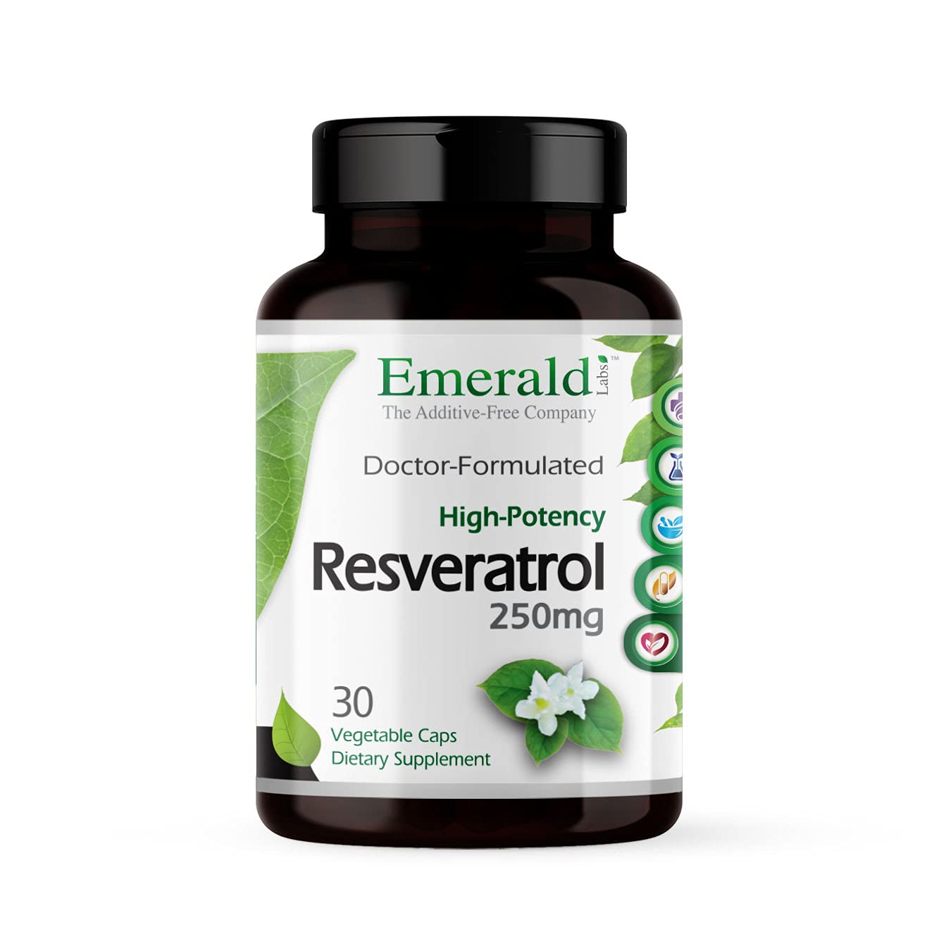 Emerald Labs Resveratrol - Dietary Supplement with Resveratrol for Cellular and Cardiovascular Support - 30 Vegetable Capsules