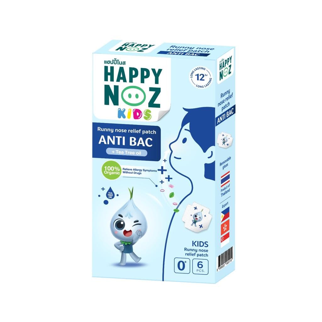 Happy Noz Anti Bac (Kids) - Runny Nose Relief Patch (Blue)