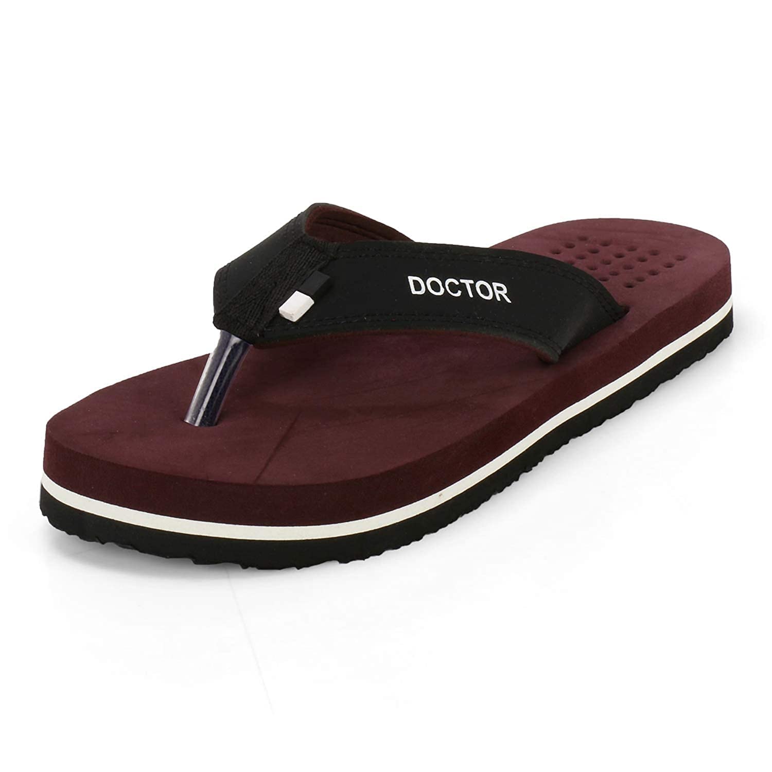 ORTHO JOYMen's Black Slippers - 6 Uk