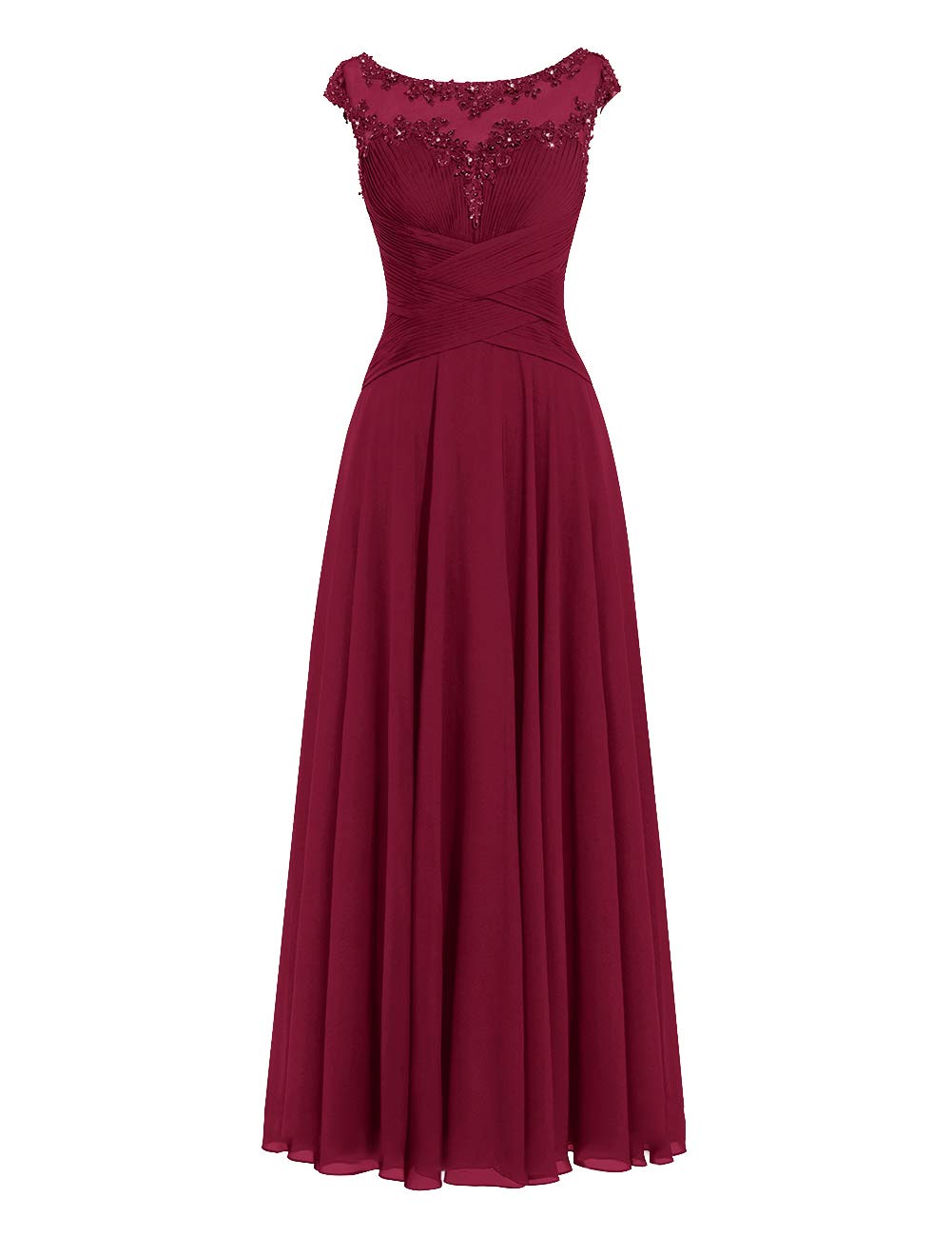 ModeCMother Of The Bride Dress Formal Wedding Party Gown Prom Dresses 8 Wine Red