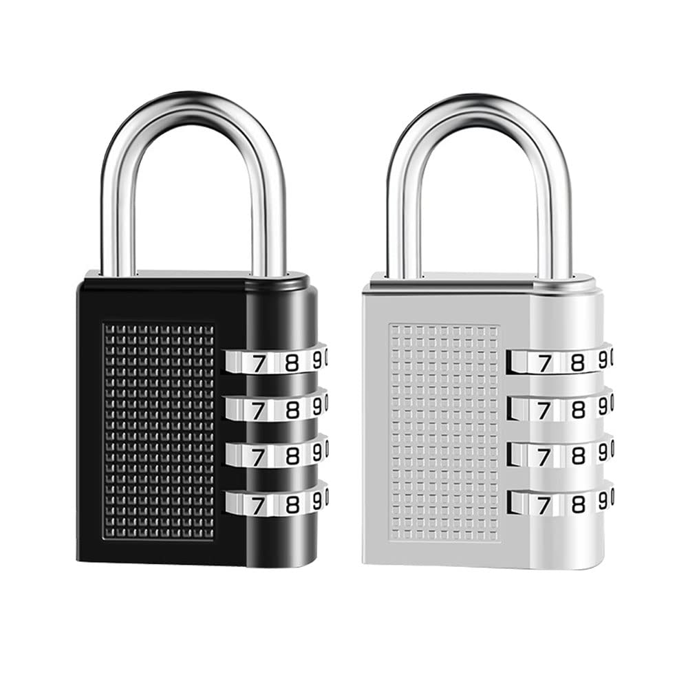 ORiTi Luggage Lock, 2 Pack Combination Locks 4 Digit Outdoor Combination Padlock Keyless Resettable Zinc Alloy for School Gym Locker, Sports Locker, Fence, Toolbox, Gate, Case