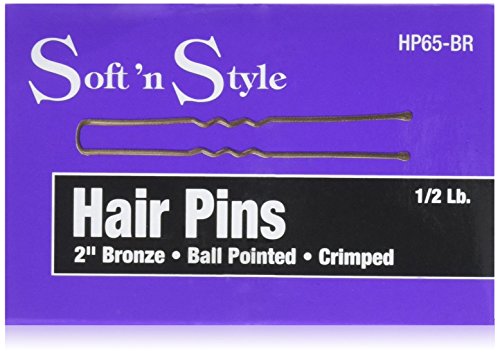 Soft 'N Style Hair Pins, Bronze (HP65-BR)