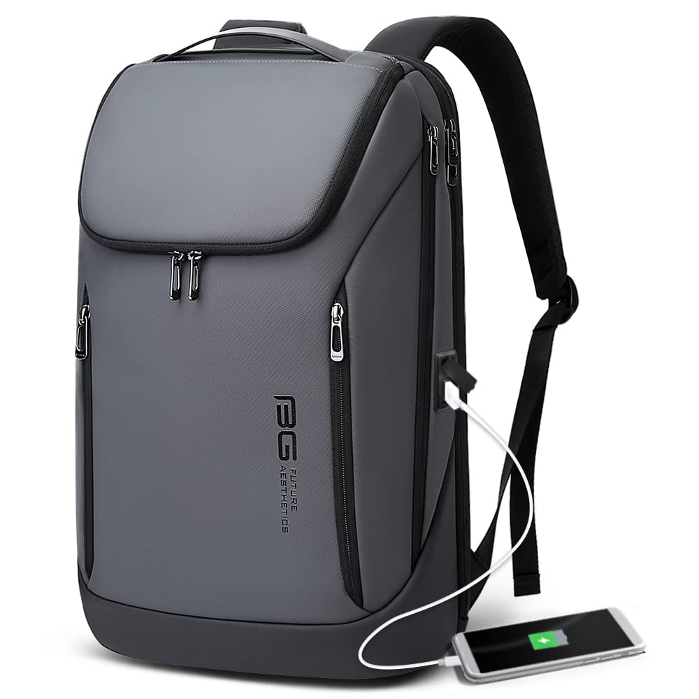 BANGE Business Smart Backpack Waterproof fit 15.6 Inch Laptop Backpack with USB Charging Port,Travel Durable Backpack