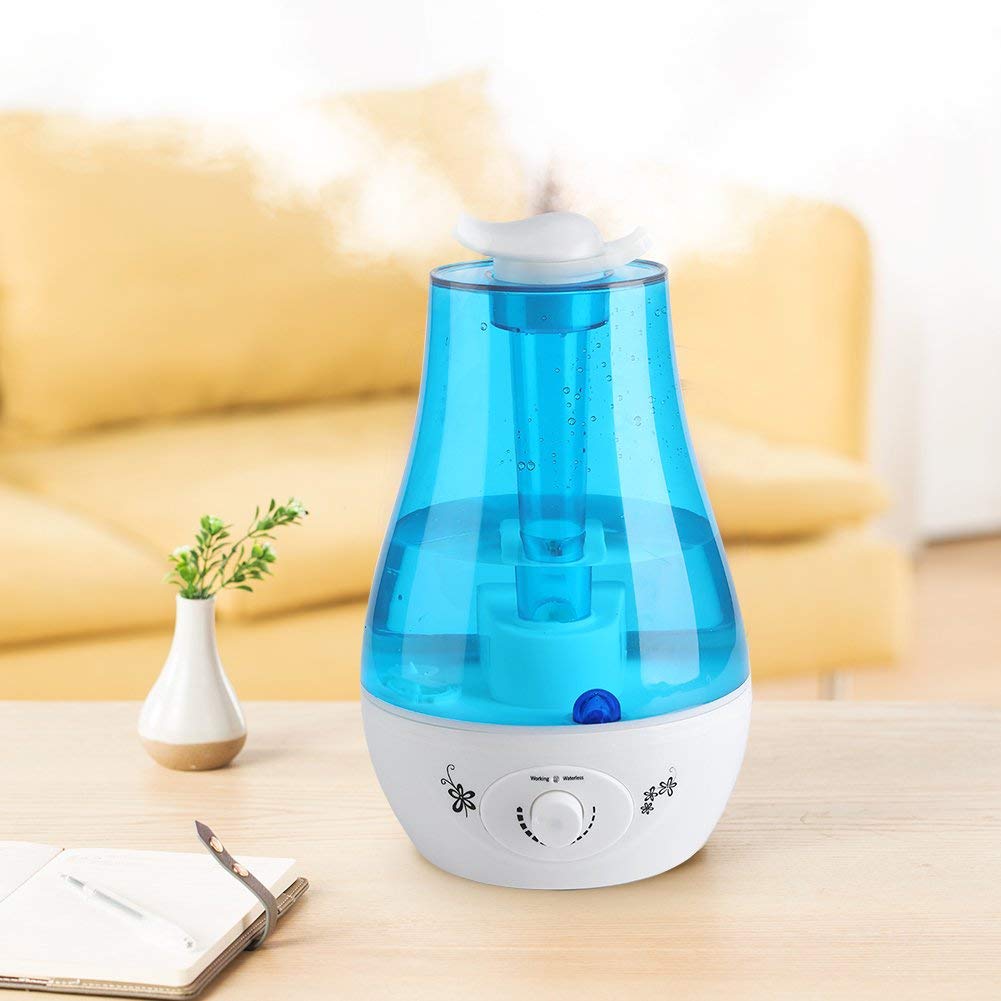 Ultrasonic Humidifier, 3L Air Humidifier Diffuser Mini Capacity Adjustable Cool Mist Mode Air Purifier Colorful LED Light for Spa Home Baby Room Bedroom Office - Breath Better with Clean & Fresh Air