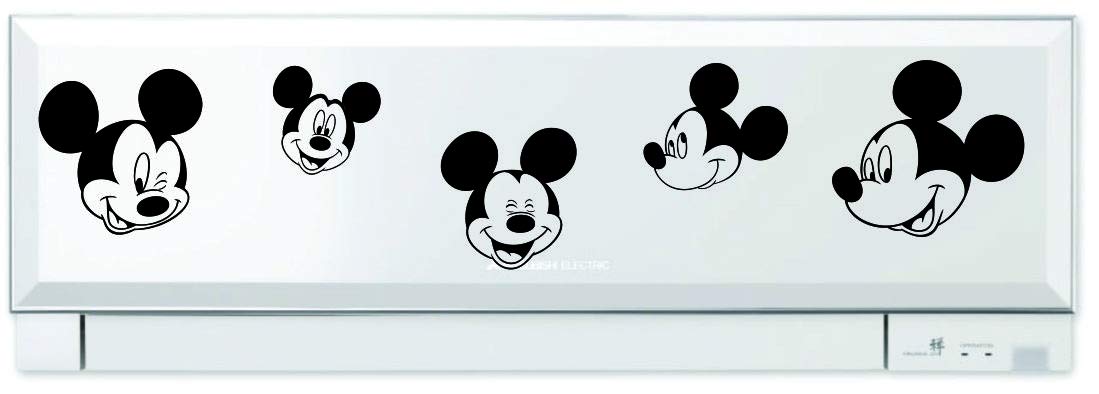 Meetcute™ Mickey Mouse Wall AC Sticker, Split Ac Stickers, Wall Air Conditioner Sticker Standard Size