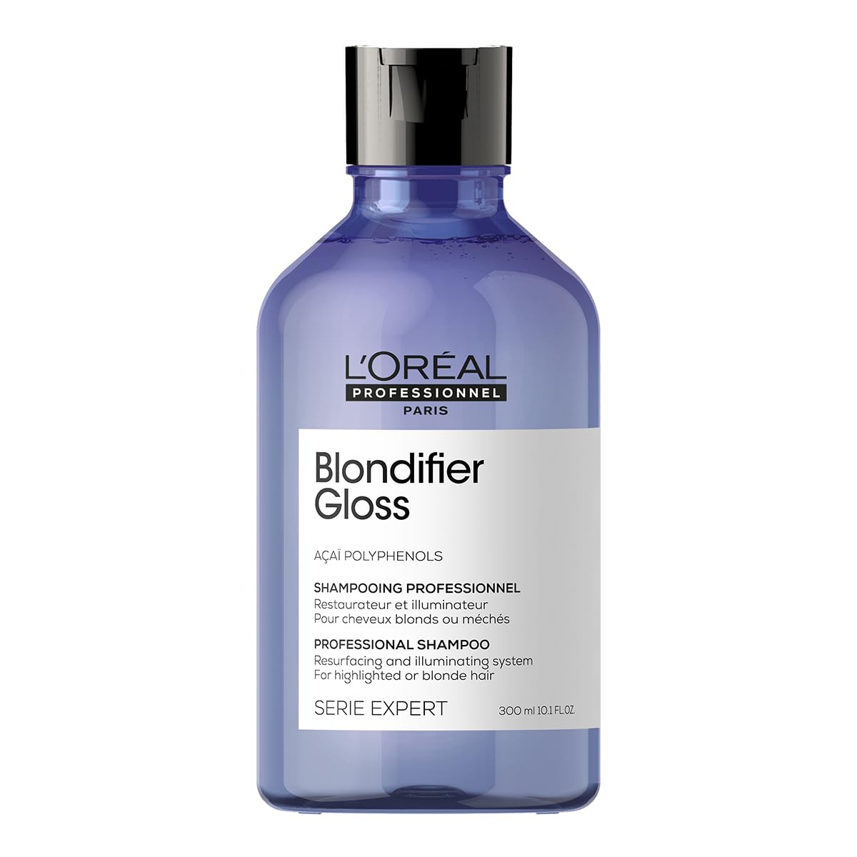 L’Oréal Professionnel | Blondifier Gloss Shampoo| Restores Color -Treated Hair | Enriched with Açai Berry Extract | Fights Brass | For Highlighted or Blond Hair | SERIE EXPERT | 300ml