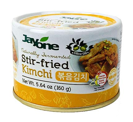 Korean Canned Kimchi, Napa Cabbage Kimchi, Naturally Fermented, Non-GMO, No preservatives, No additives- (Stir-Fried 5.64oz x 12)