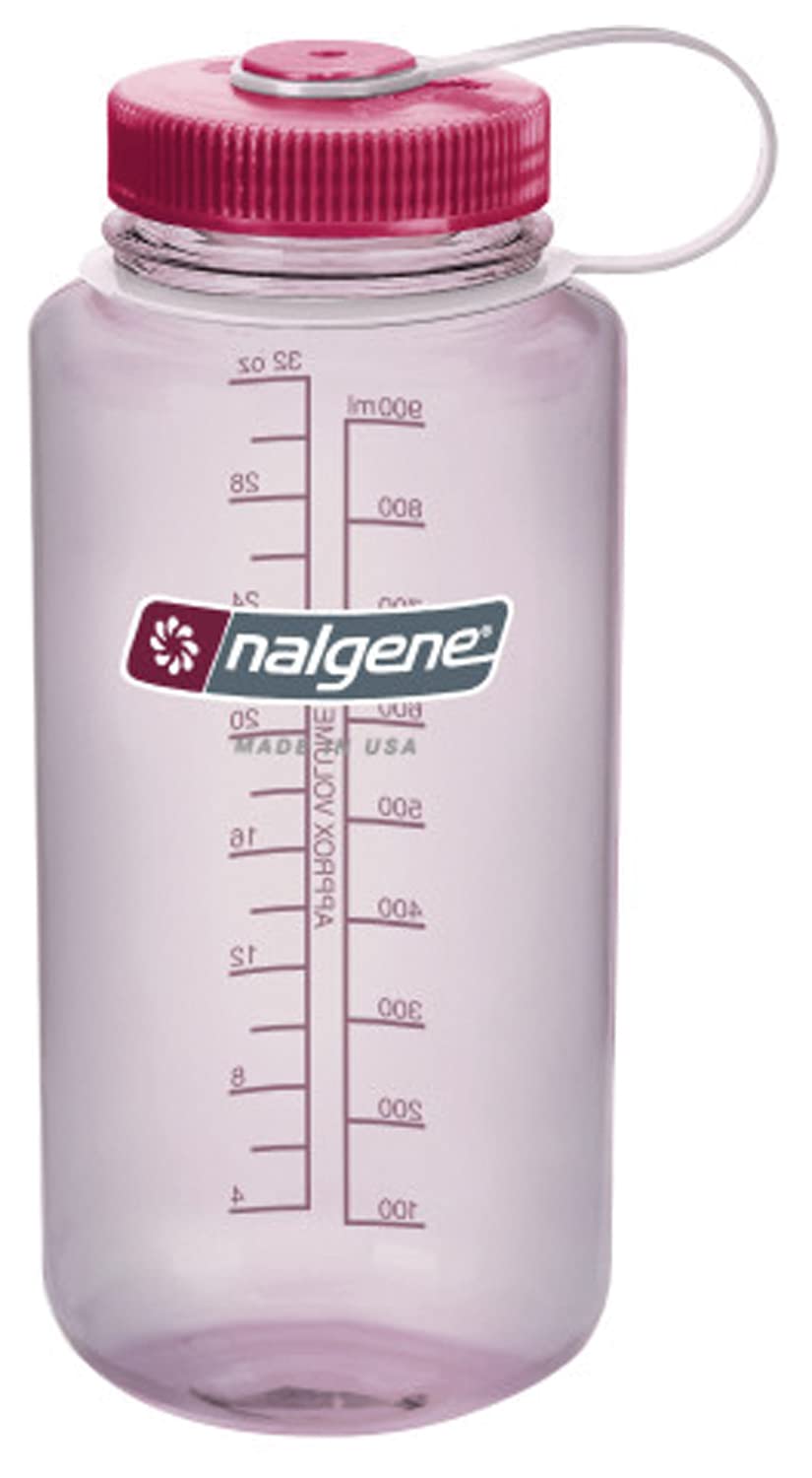 NalgeneSustain Tritan BPA-Free Water Bottle Made with Material Derived from 50% Plastic Waste, 32 OZ, Wide Mouth, Cosmo