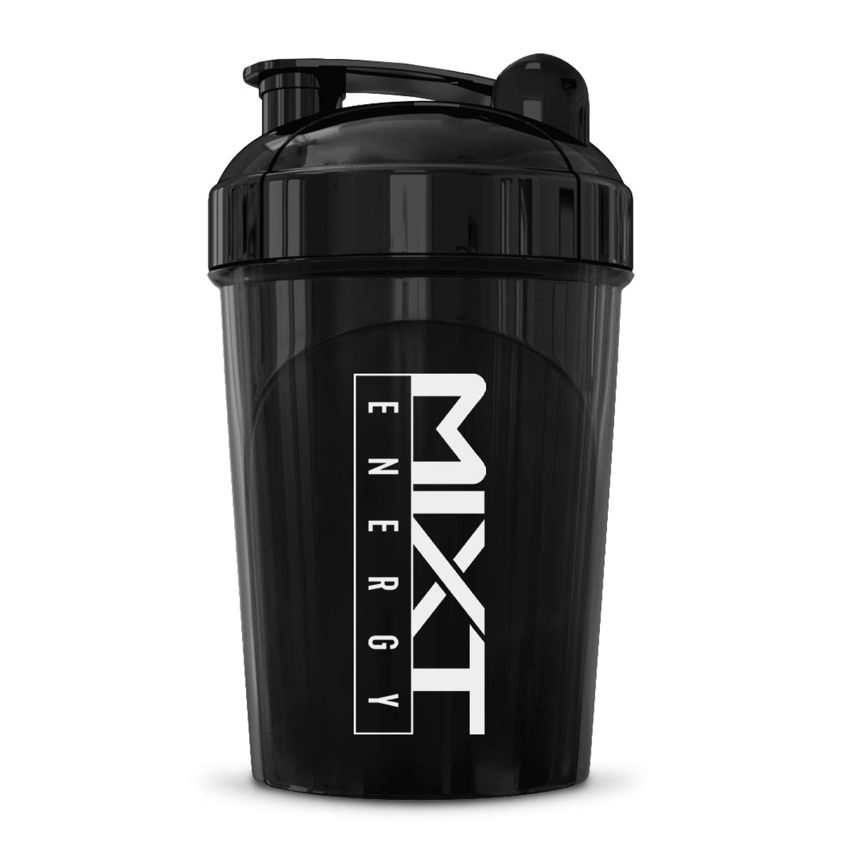 MIXT EnergyShaker Bottle, 16 oz. Shaker Bottle, BPA Free & Lid Mixing Technology (16 oz, Black)