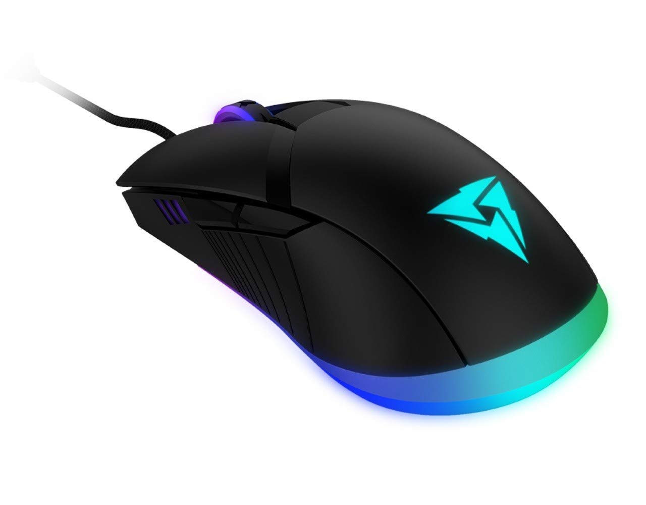 ThunderX3AM7HEX Pro Gaming Mouse (7 Light Effects, OMROM Switches, 12000 DPI, Teflon Feet, HEX Software, Programmable Buttons) Black and Cyan