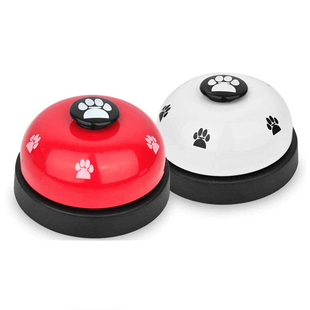 NICO SEE WONDER Pet Bell, 2PCS Metal Bell Dog Training with Non Skid Rubber Bottoms Dog Door Bell for Potty Training Clear Ring Pet Tool Communication Device for Small Dogs Cats