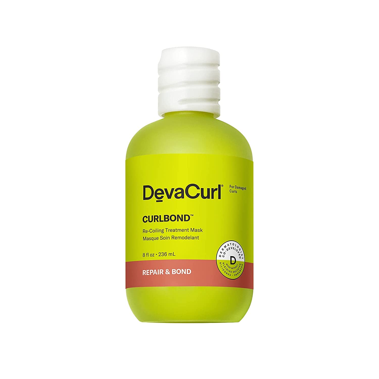 DevaCurlCurlBond Re-Coiling Treatment Mask | Helps Re-Link Broken Bonds | Improves Strength | Protects From Future Damage | All Curl Types