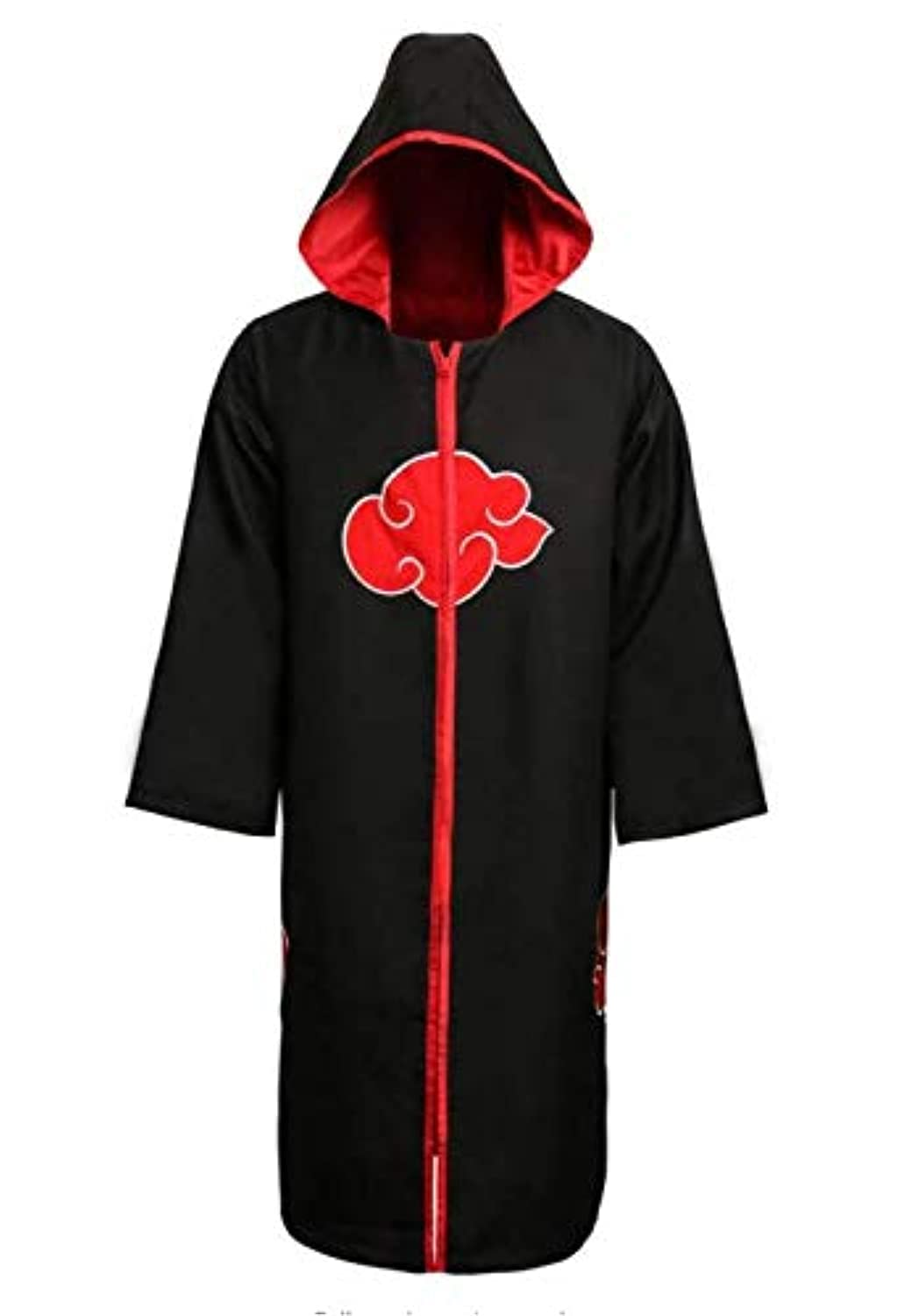 Unisex Long Robe Anime NARUTO Cosplay Costumes Cloak clothes (black)