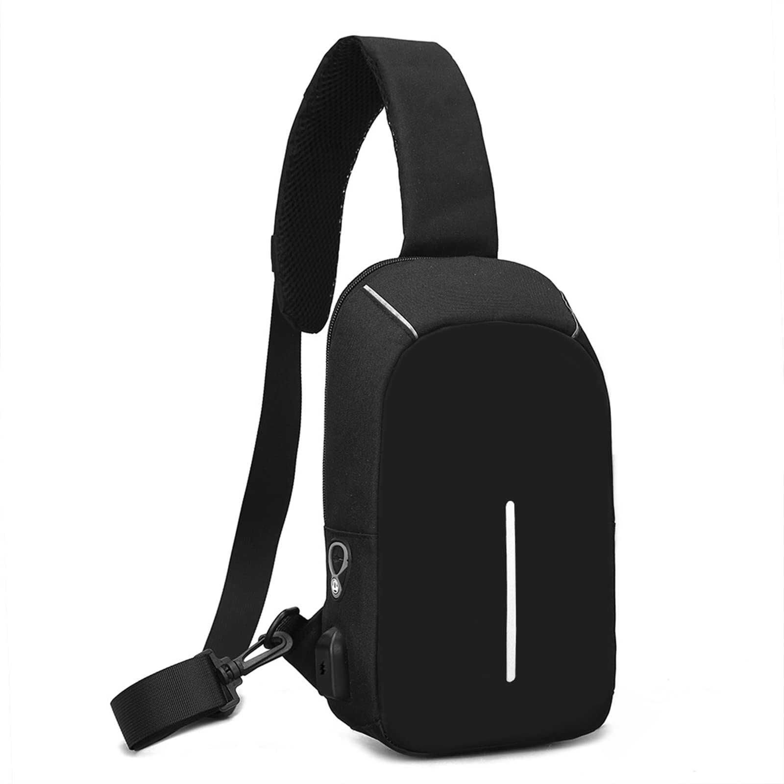 Sling Backpack Crossbody Shoulder Bag Lightweight Anti Theft Chest Bag Crossbody One Strap Sling  Shoulder  Bag Daypack with USB Charging Port for Men Women Outdoor Walking Cycling Hiking Traveling