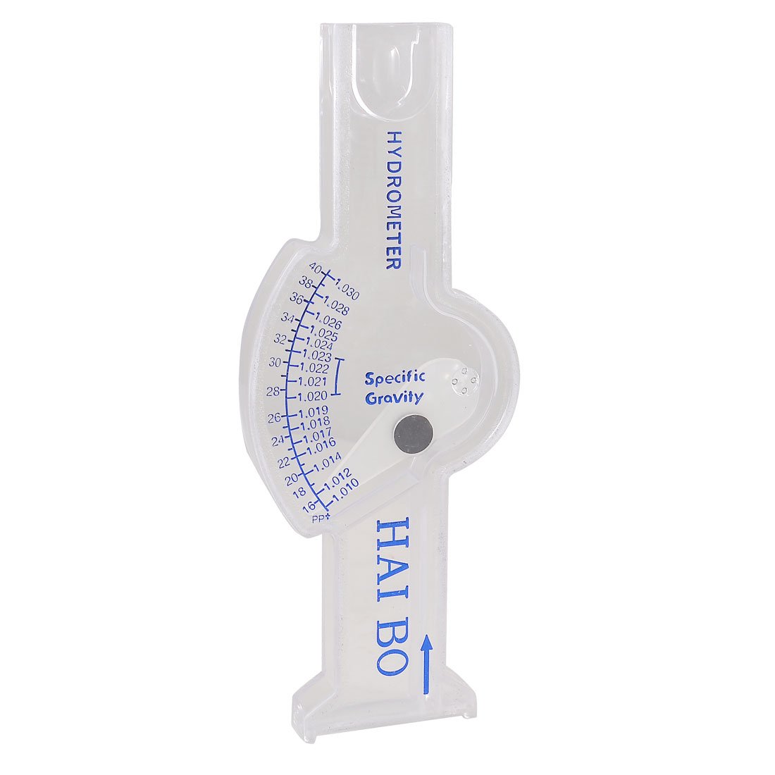 ZHuidjo Clear Plastic Shell Ocean Hydrometer Salinity and Specific Gravity (SN: 7b8 dd9 605 9f5 33e)