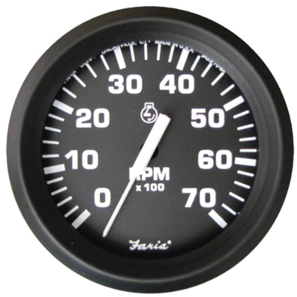 Faria Beede INSTRUMENTS Faria 32805 Euro Tachometer (7000 RPM) - 4", Black