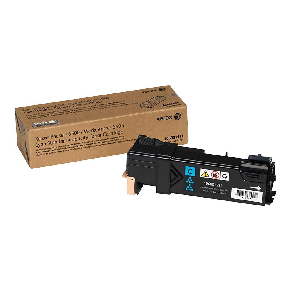 Xerox Phaser 6500/Workcentre 6505 Cyan Standard Capacity Toner Cartridge (1,000 Pages) - 106R01591