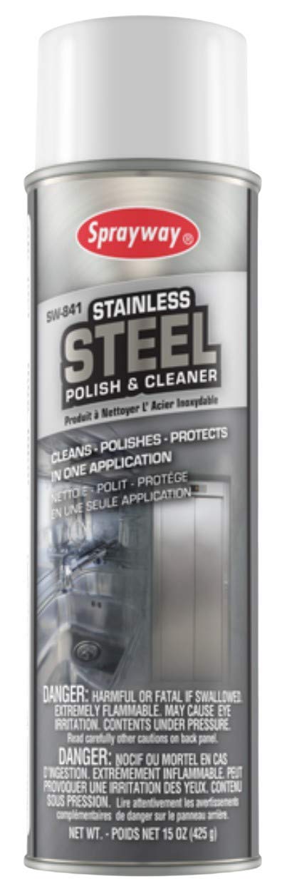 SpraywayWater-Based Stainless Steel Cleaner, SW148R Aerosol Spray (15 oz.)