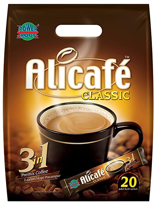 Alicafe Classic Coffee- Instant Coffee 3 in 1 (Ground Coffee Premix) – 400gm (20gm sachets X 20)