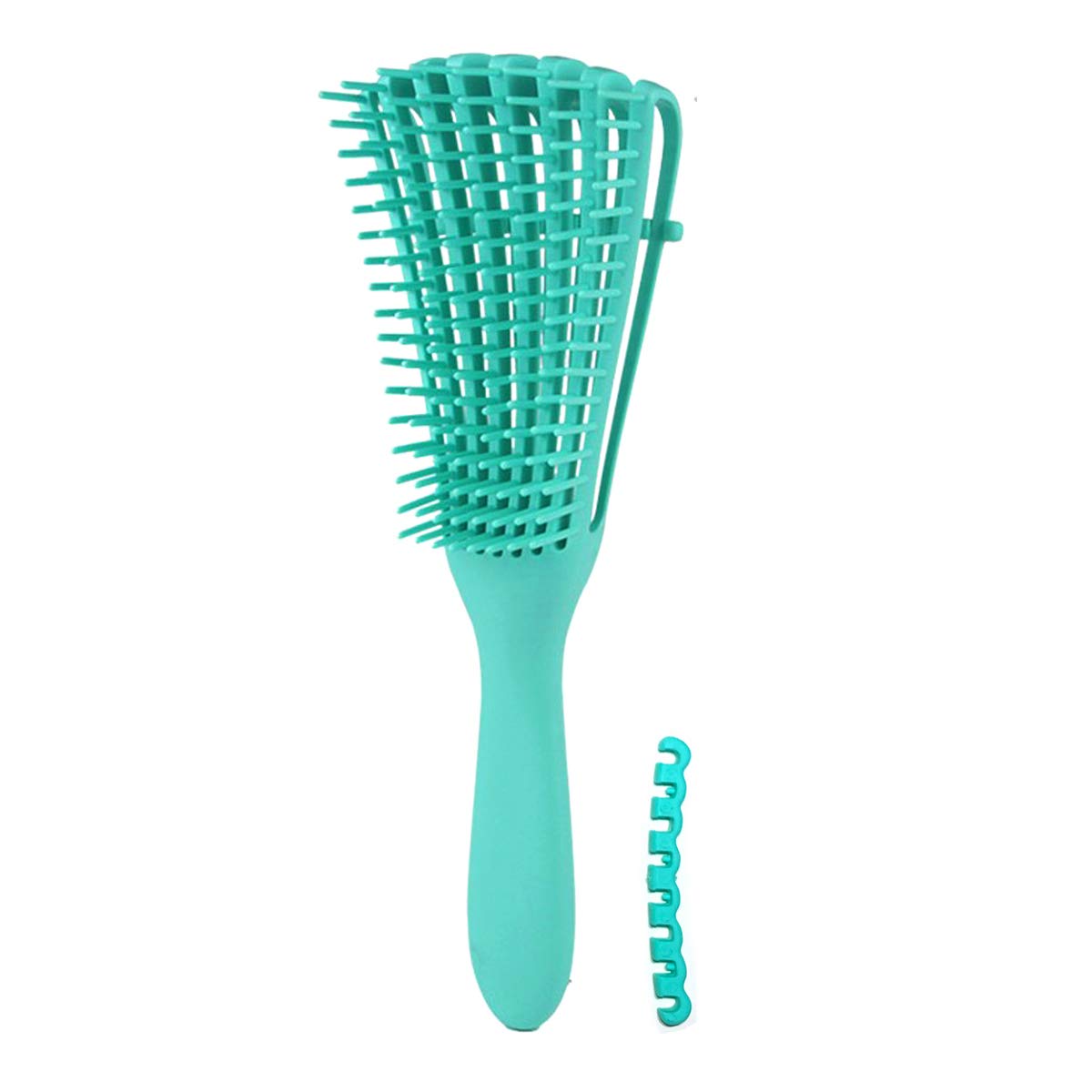 UddieeShoway Flexi Detangling Brush 4c Hair Detangler for Curly Wet Thick Kinky Hair, Green