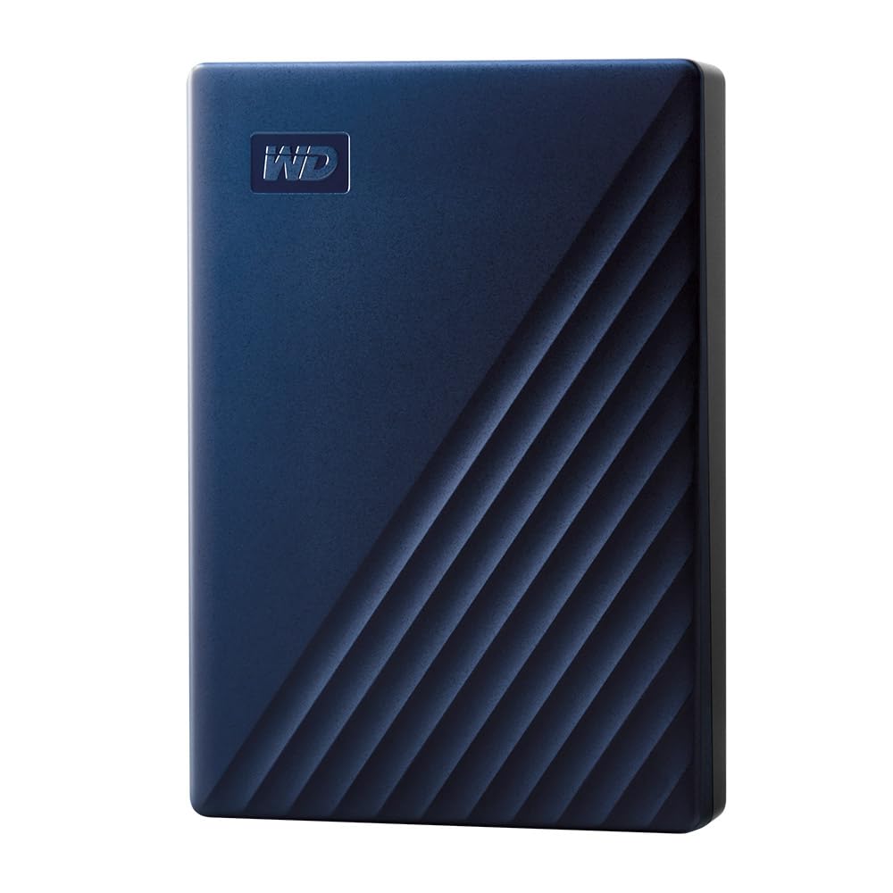 Wd 4Tb My Passport For Mac Portable External Hard Drive - Blue, Usb-C/Usb-A - Wdba2F0040Bbl-Wesn