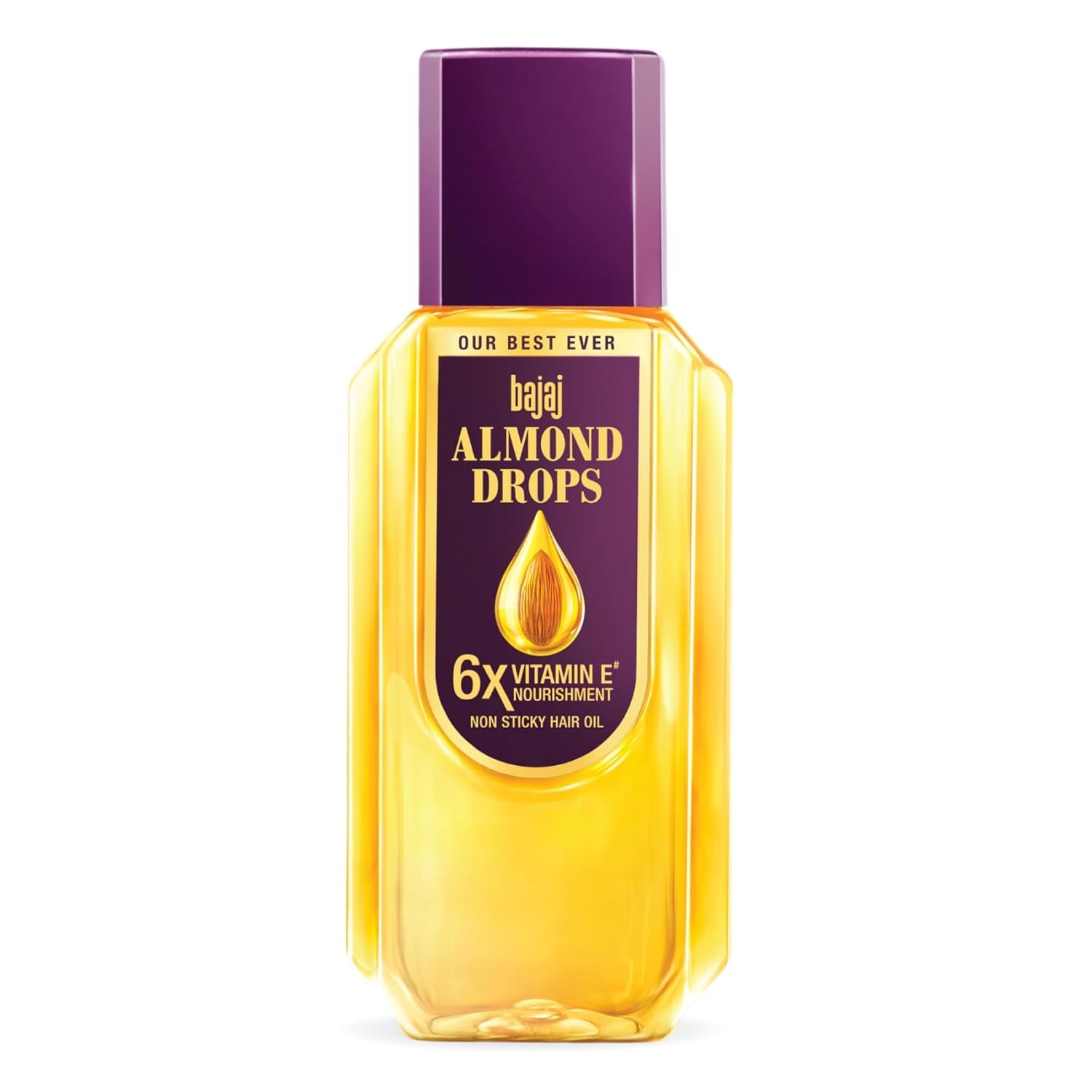 Baj;aj Almond Drops Hair Oil, 285ml, Hair Oil, 6X Vitamin E, Almond Oil, Light and Non-Sticky, Hair Fall Control