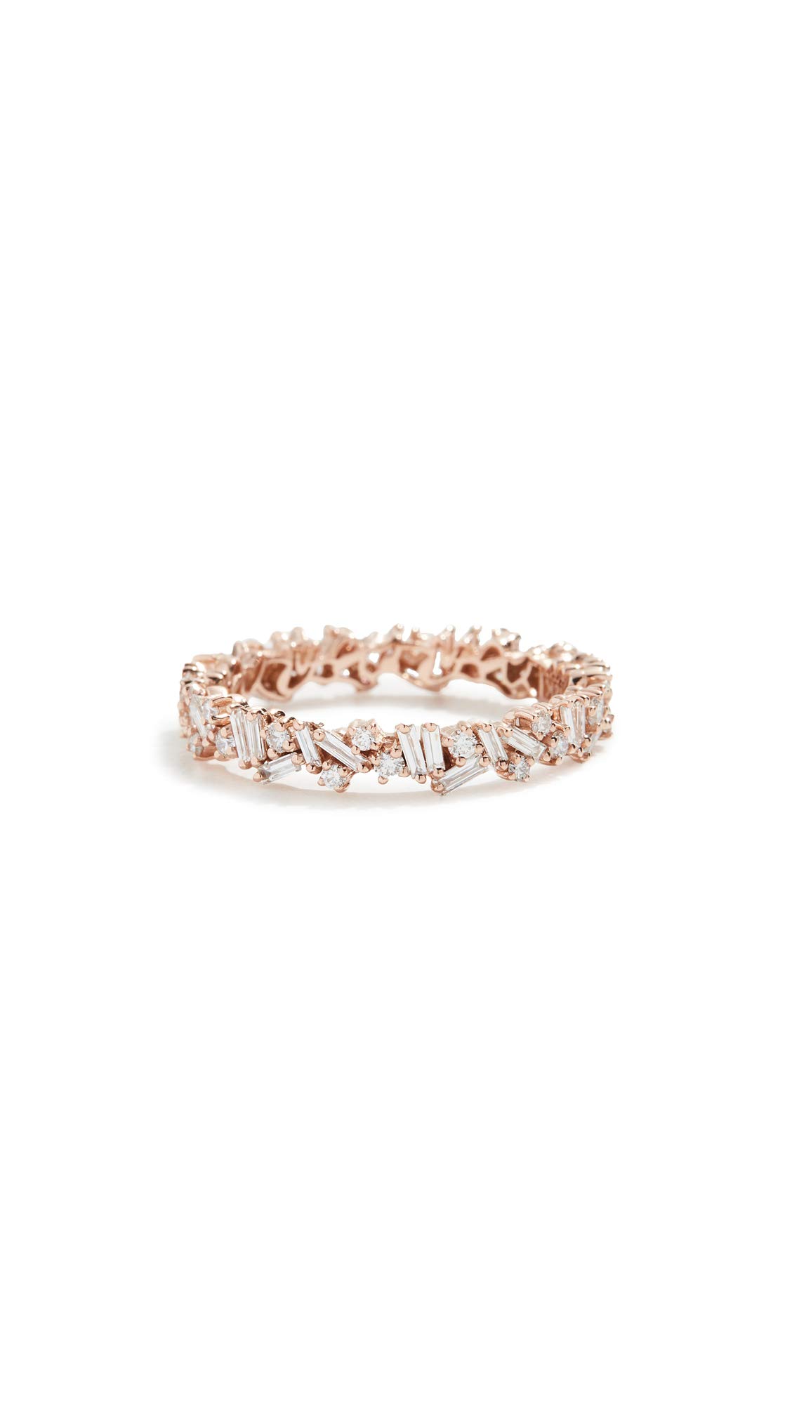 Suzanne Kalan Women's Fireworks 18k Gold Eternity Band Ring, Rose Gold, 7