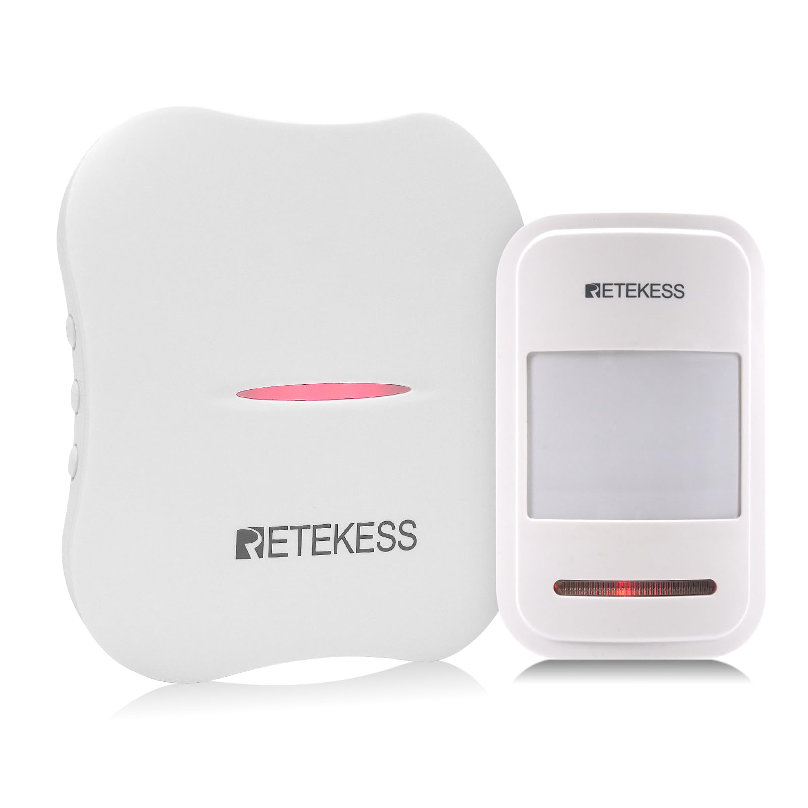 RetekessTH011 Wireless Motion Sensor,Motion Alarm,Add Up to 24 Sensors,App Remote Monitoring,1 Motion Detector 1 Receiver for Patients,Elderly,Pet,Home