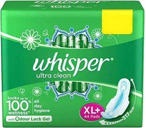 WHISPERUltra Sanitary Pads - 44 Count (Extra Large)