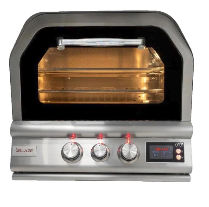 Blaze 26-Inch Built-In Natural Gas Outdoor Pizza Oven W/Rotisserie - BLZ-26-PZOVN-NG