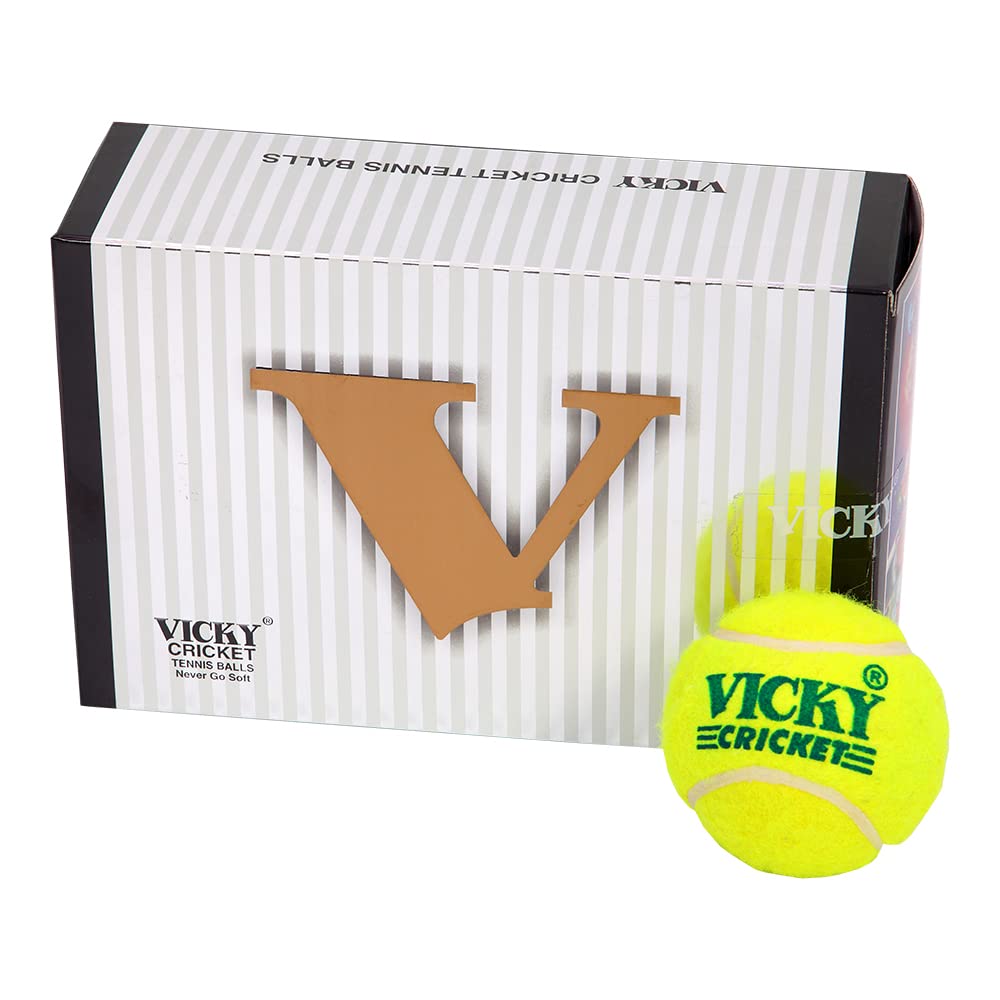 Vicky Cricket Tennis Ball Original 6 pcs Box