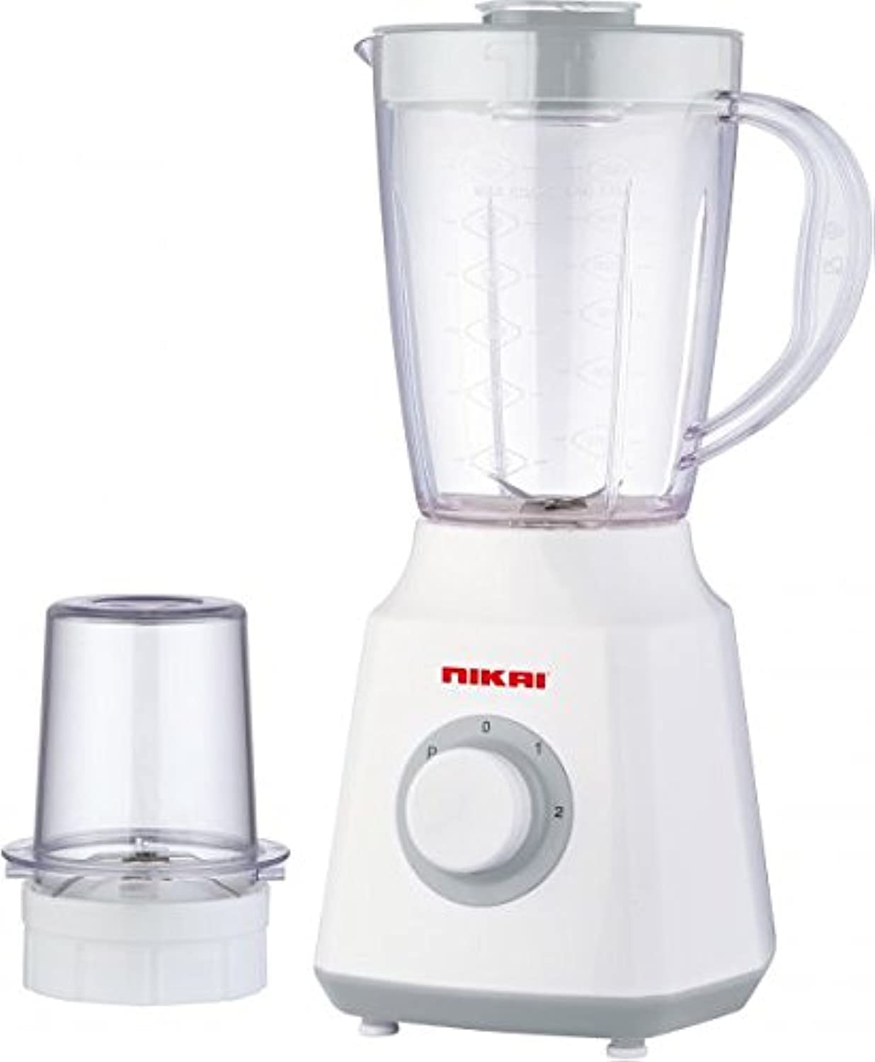 Nikai 2 in 1 Blender, 1.5L Jar Capacity, 300W, 2 Speeds, Pulse Function, Unbreakable PC Jar, Measuring Cup, Stainless Steel Blades, Perfect for Dry & Wet Fine Grinding, Mixing & Juicing - NB1700T3