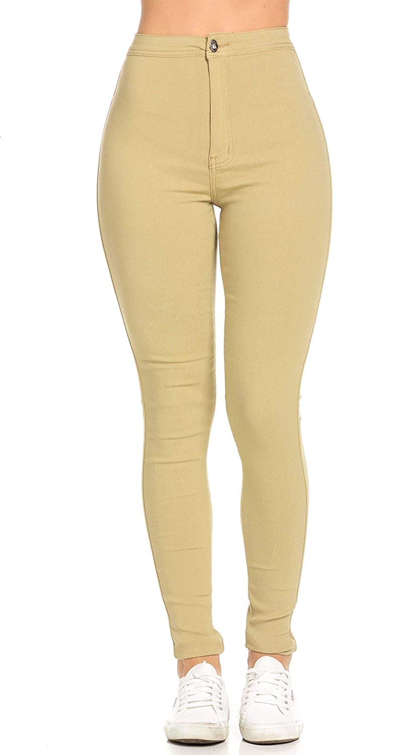 Super High Waisted Stretchy Skinny Jeans for Women (S-3XL) Khaki