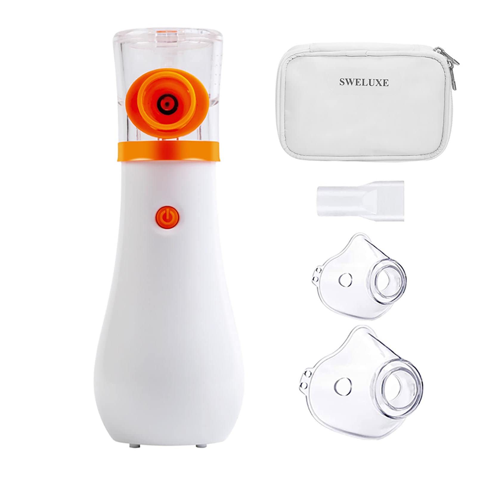 Sweluxe Portable Nebulizer for Kids and Adults, Battery Operated Nebulizer Machine 3 Speed Adjustable Steam Inhaler for Home and Travel Use with Carrying Case