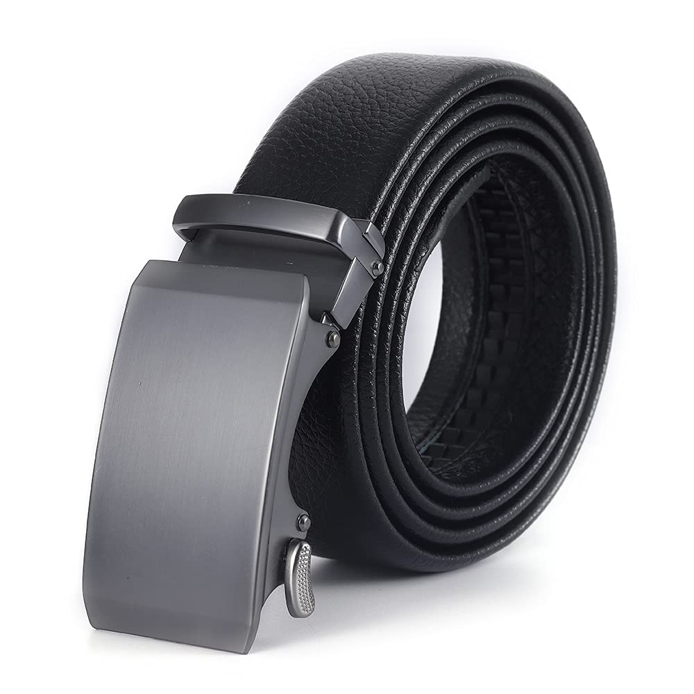 JY_shop Leather Belt For Men Ratchet Dress Belt With Automatic Buckle, Enclosed in an Elegant Gift Box