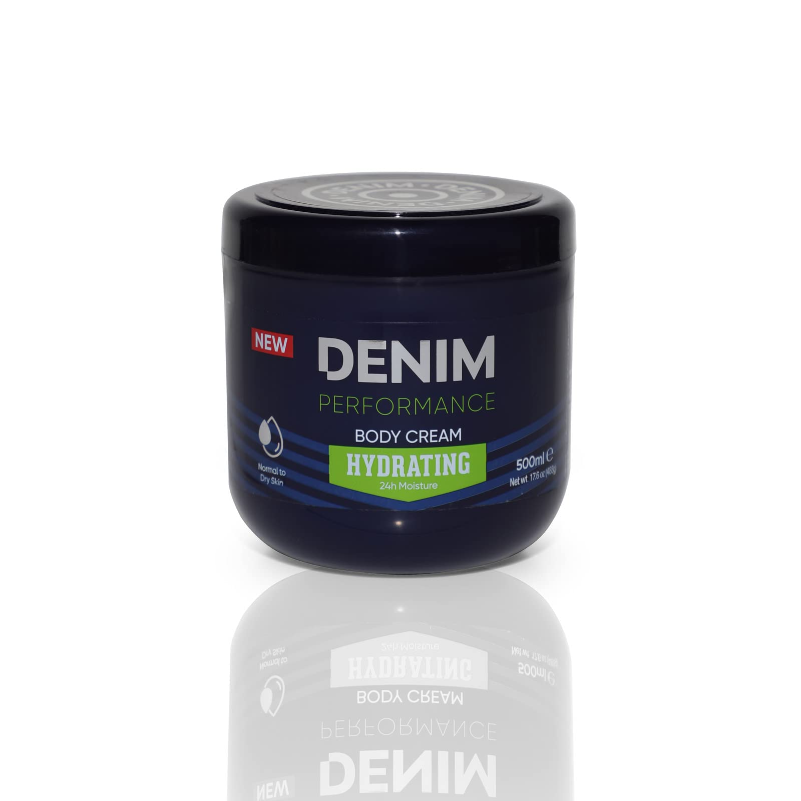 Denim Non Oily Sticky Fast Absorbing 24 Hour Long Protection Skin Moisturising Hydrating Fragrance Body Cream Men - 500 ML