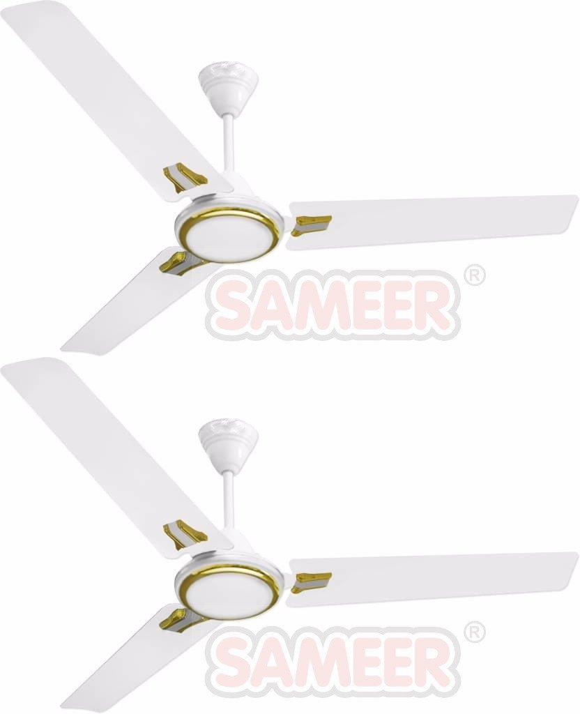 SAMEER Ruby 1200mm Ceiling Fan (White, Pack of 2)