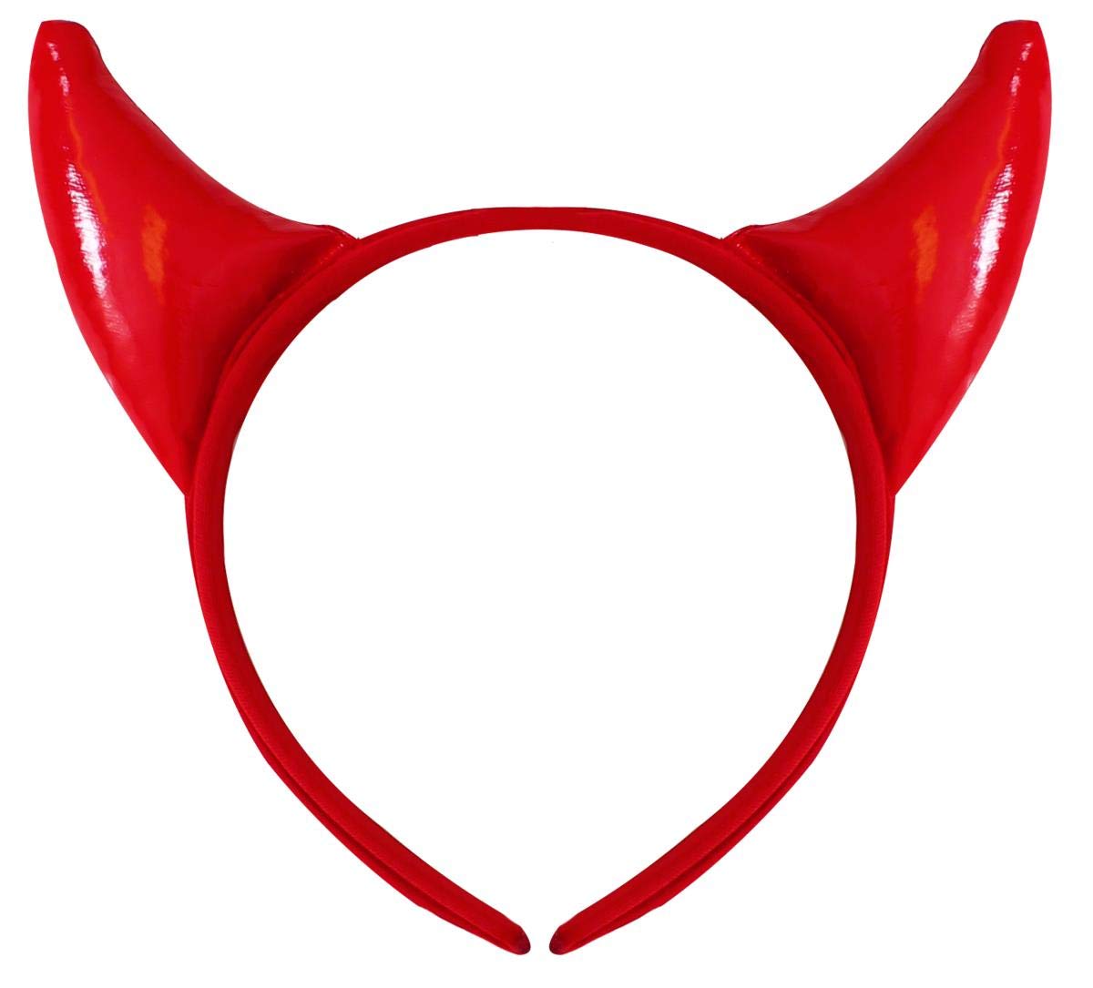 I LOVE FANCY DRESSDevil Horns Fancy Dress Accessory Red Devil Horns on Headband Halloween Devil Costume (One Size)