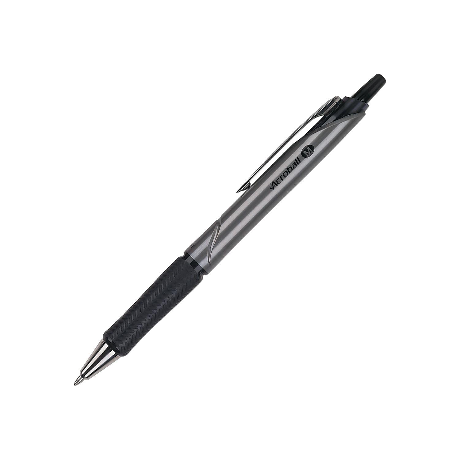 PILOT Acroball Pro Advanced Ink Refillable & Retractable Ball Point Pens, Medium Point, Black Ink, 12-Pack (31910)