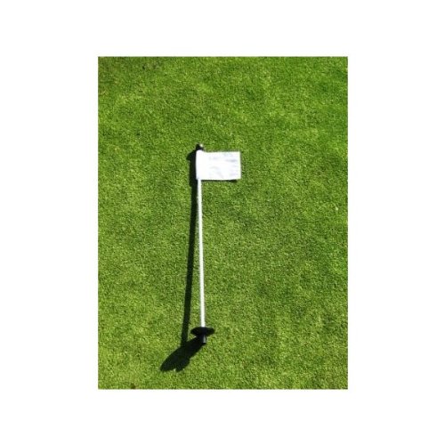 ShopTJB Golf - Putting Green - (1) 30" Practice Green Pin Marker w/Easy Grab Knob and Ball Lifter Disk + (1) Solid White Colored Jr Flag Included