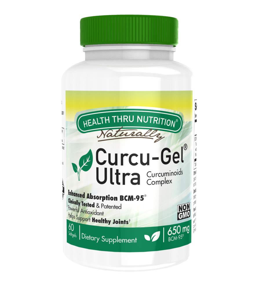 Health Thru Nutrition 650 Mg Bcm-95 Bio-Curcumin Complex Curcu-Gel Ultra, 60 Count