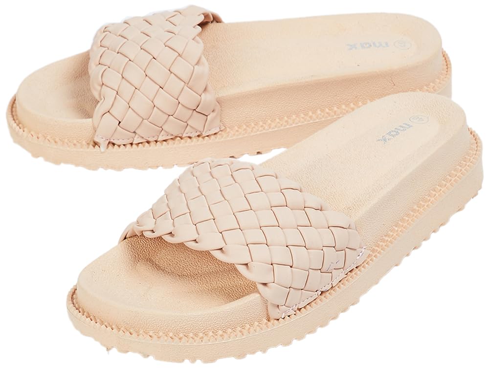 Max Women Braided Strap Wash & Wear Sliders Flip-Flop