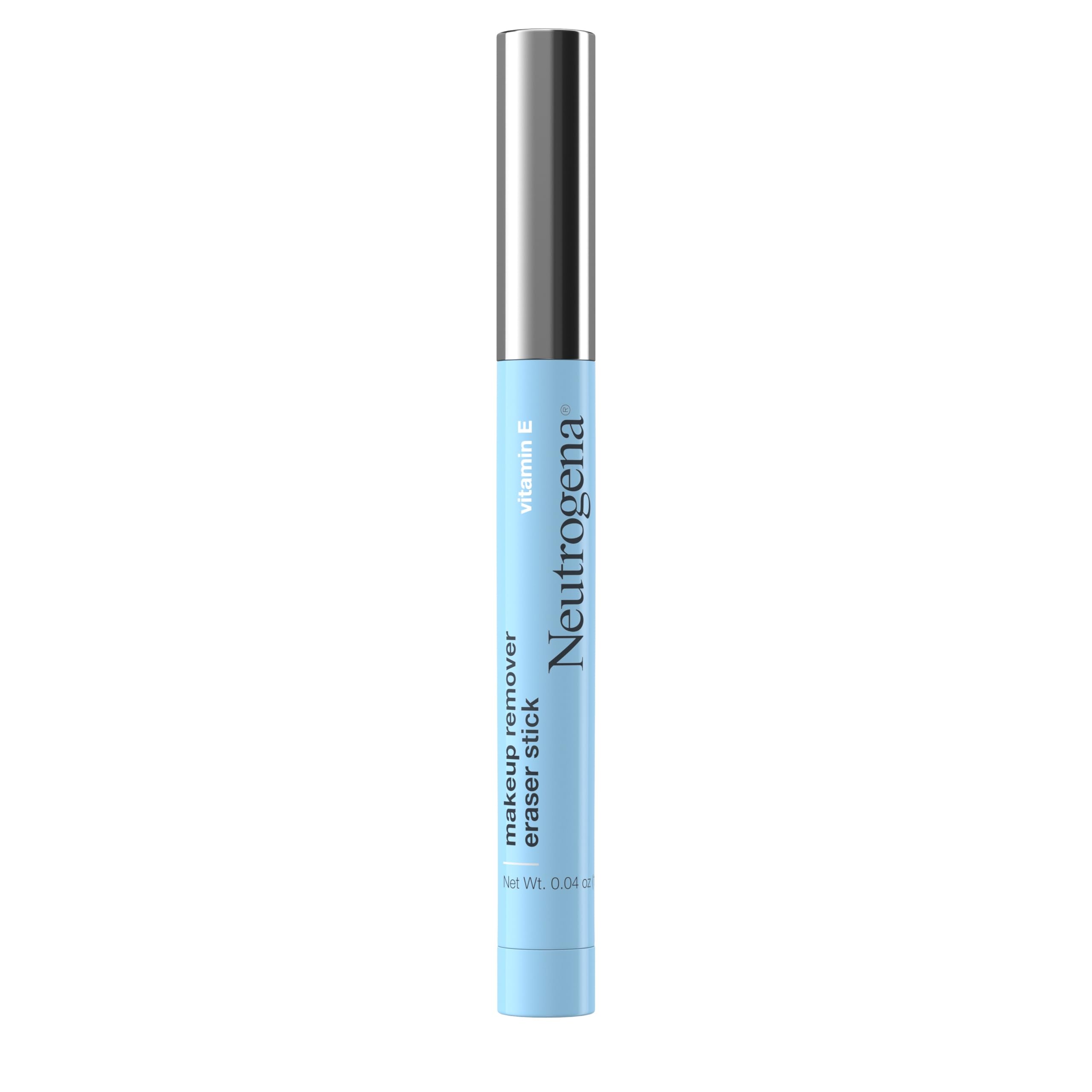 Neutrogena Makeup Remover Eraser Stick with Vitamin E, Easy-to Use & Travel-Friendly Makeup Removing Gel Pen for On-the-Go Touch-Ups of Stray or Smudged Eyeliner, Lipstick, & More, 0.04 oz